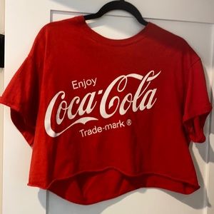 Coca-Cola crop tee size large